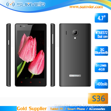 Dual Camera 4.7 Inch Fwvga Capacitive Mtk6572 Resolution 854*480 Cellphone